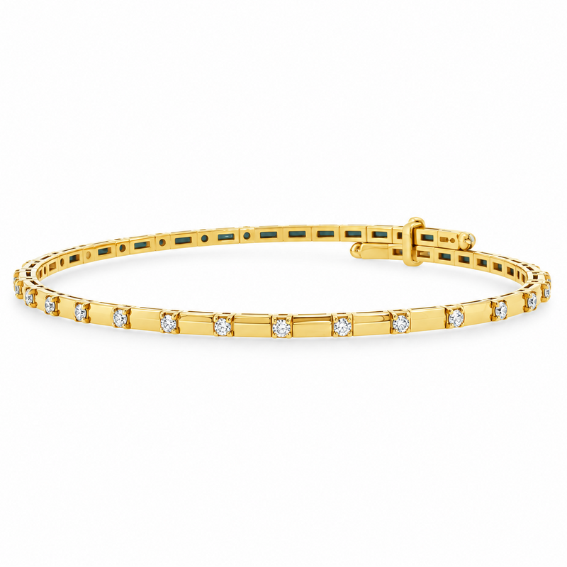 18K Gold Diamond Bracelet 71819