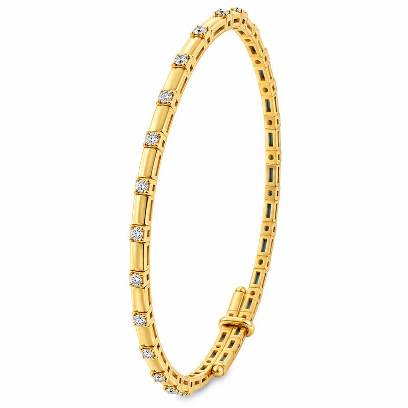 18K Gold Diamond Bracelet 71819