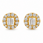 18K Gold Diamond Earrings 67020