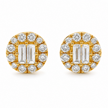 18K Gold Diamond Earrings