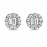 18K Gold Diamond Earrings 67020