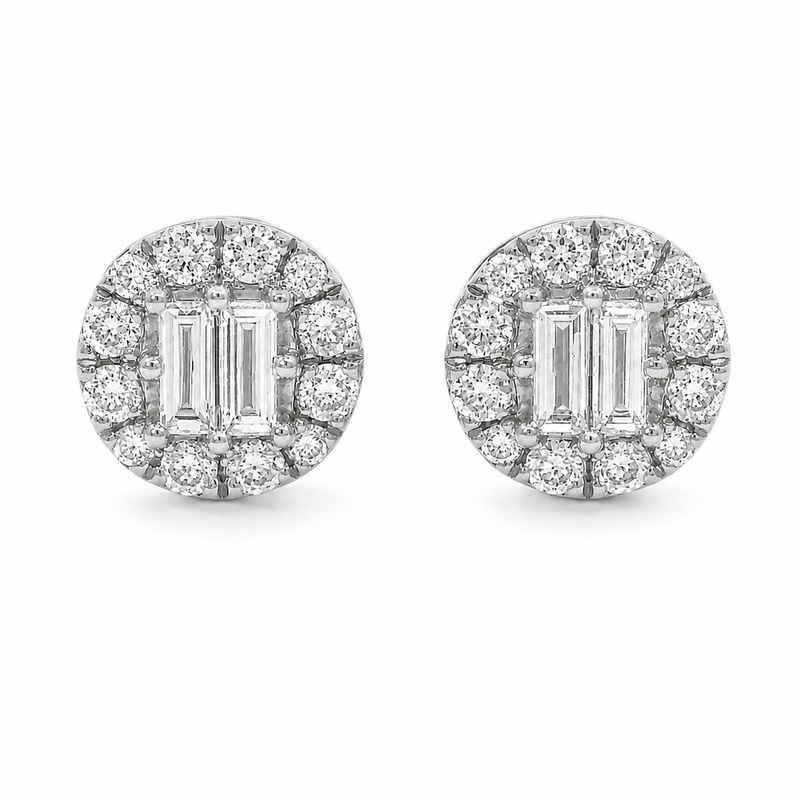 18K Gold Diamond Earrings 67020