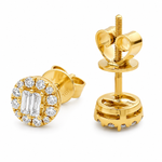 18K Gold Diamond Earrings 67020