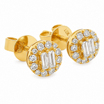 18K Gold Diamond Earrings 67020