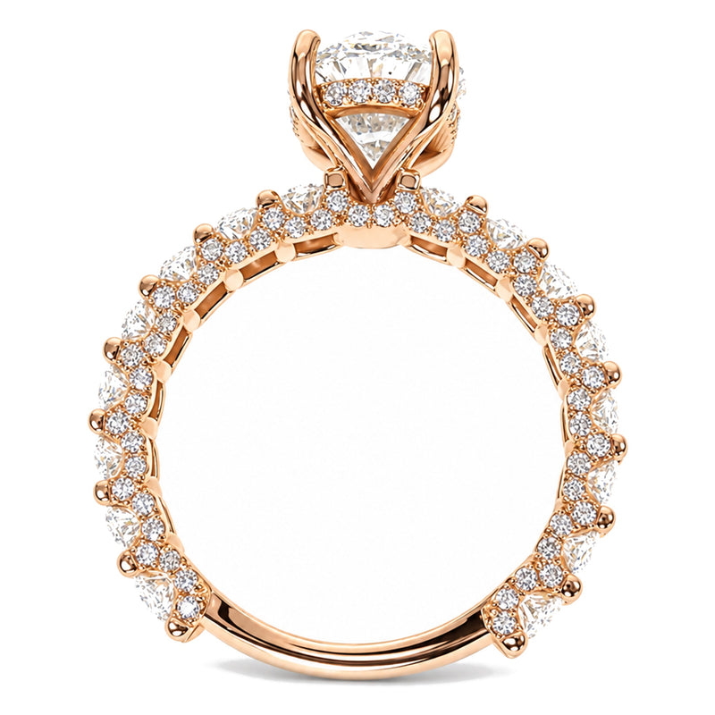 18K Gold Oval Cut Lab-Grown Diamond Engagement Ring, view 7