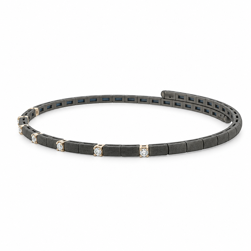 18K Gold Titanium Diamond Bracelet 71818