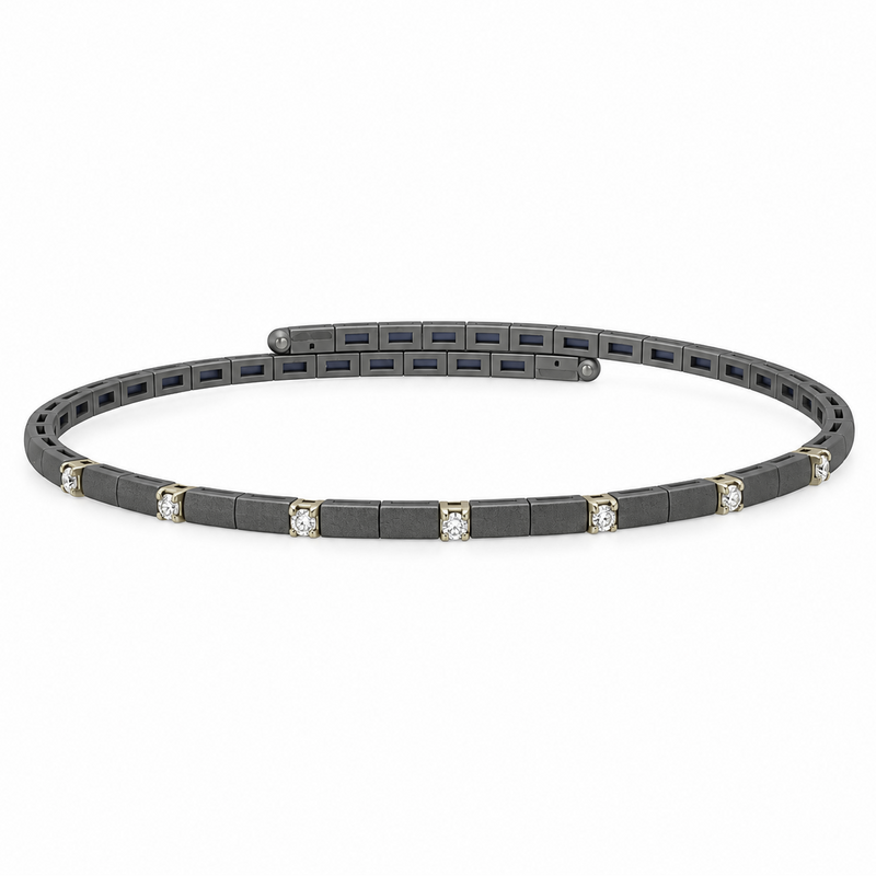 18K Gold Titanium Diamond Bracelet 71818
