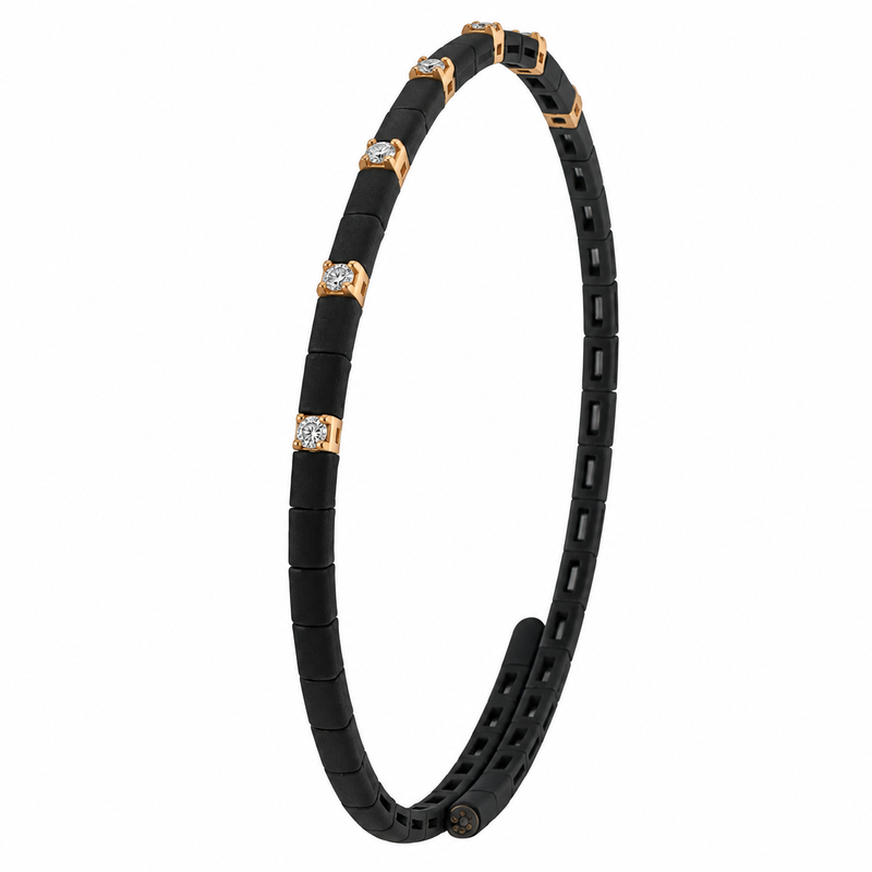 18K Gold Titanium Diamond Bracelet 71818