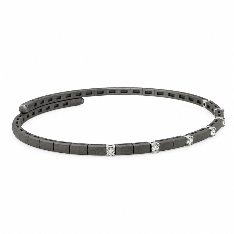18K Gold Titanium Diamond Bracelet 71818