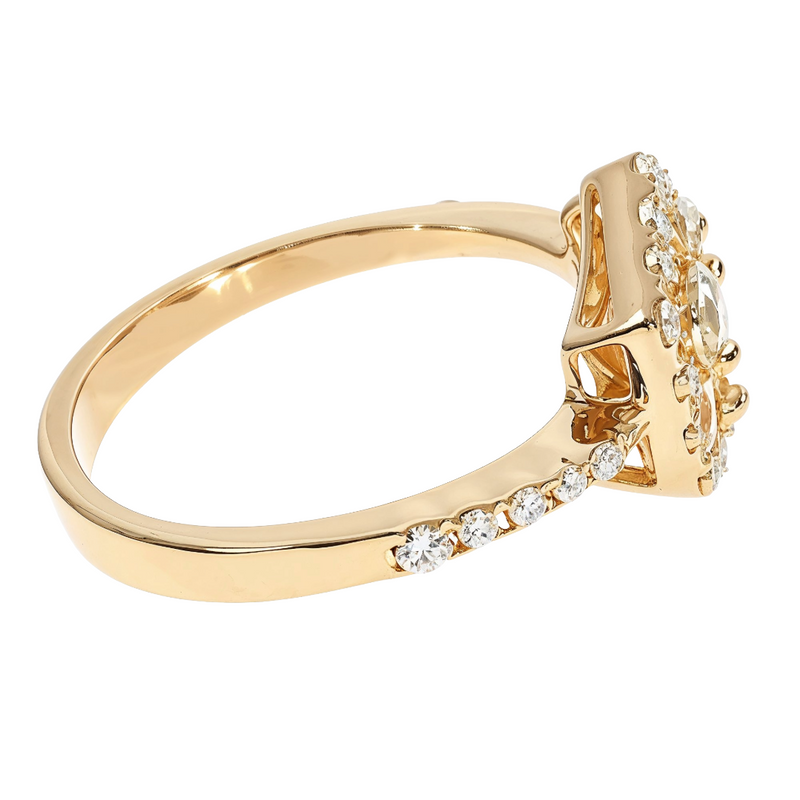 18K Yellow Gold Glacier Ring 65133