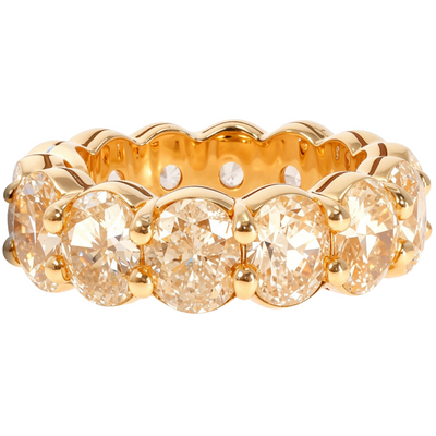 18K Yellow Gold Prong Diamond Eternity Ring 64388