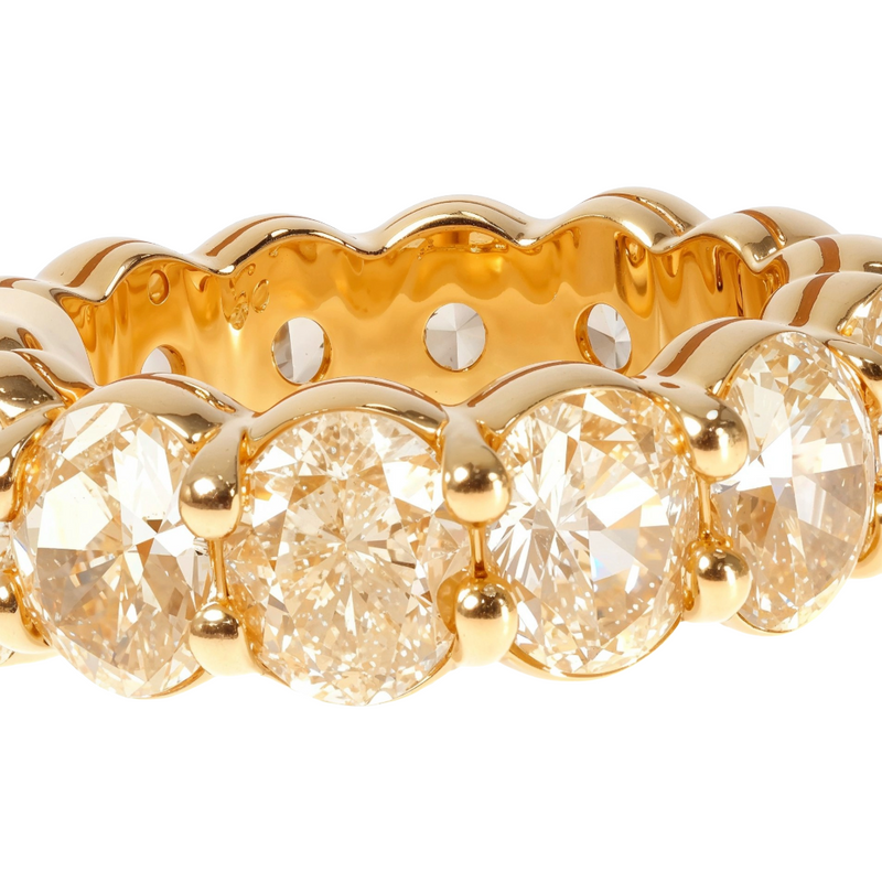 18K Yellow Gold Prong Diamond Eternity Ring 64388