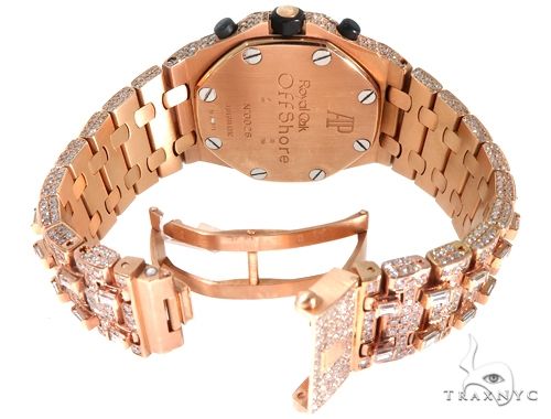 18Kt Rose Gold Full Diamond Audemars Piguet Royal Oak Offshore Watch 64069 - Image 10