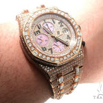 18Kt Rose Gold Full Diamond Audemars Piguet Royal Oak Offshore Watch 64069 - Image 16