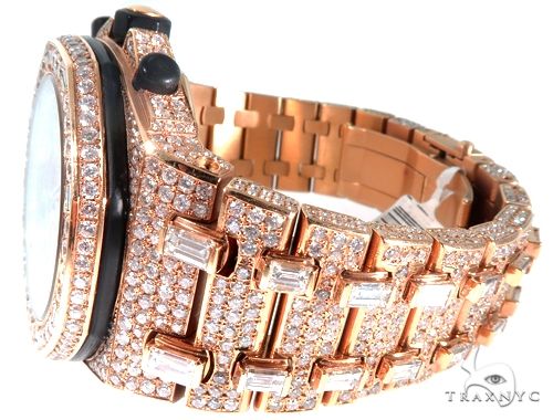 18Kt Rose Gold Full Diamond Audemars Piguet Royal Oak Offshore Watch 64069 - Image 7