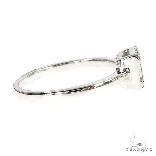 18k Gold Baguette Diamond Engagement Ring 67027 - Image 3