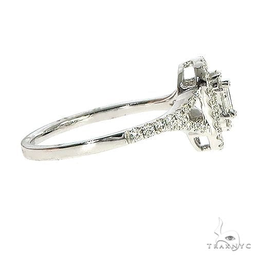 18k Gold Baguette Diamond Engagement Ring 67028 - Image 3