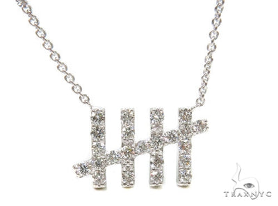 18k Gold Prong Diamond Necklace 37504 - Image 1