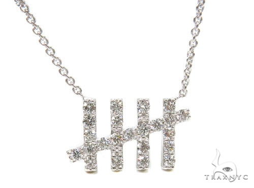 18k Gold Prong Diamond Necklace 37504 - Image 1