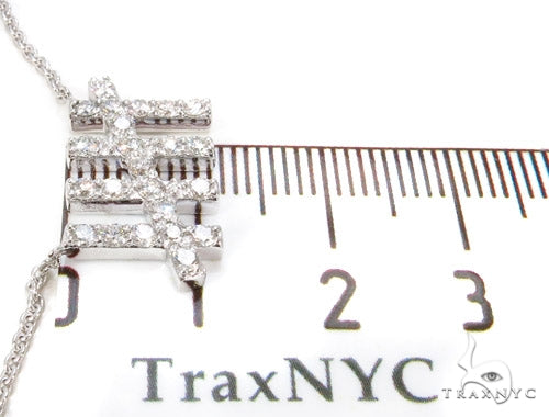 18k Gold Prong Diamond Necklace 37504 - Image 8