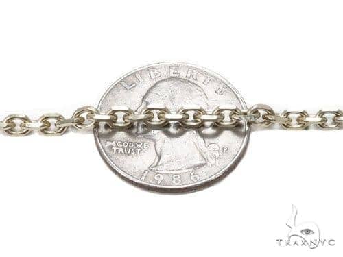 18k Solid White Gold Thin  Cable Chain 2mm 20 Inches 69674 - Image 3