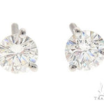 18k White Gold Martini Set Diamond Stud Earrings 64968 - Image 1