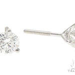 18k White Gold Martini Set Diamond Stud Earrings 64968 - Image 3