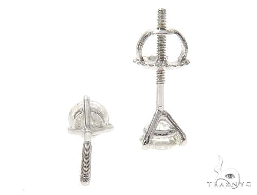 18K Gold 0.70 Ctw Round-Cut Natural Diamond Studs, photo 4 of 5