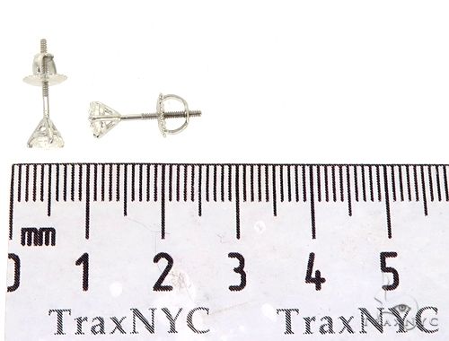 18k White Gold Martini Set Diamond Stud Earrings 64968 - Image 5