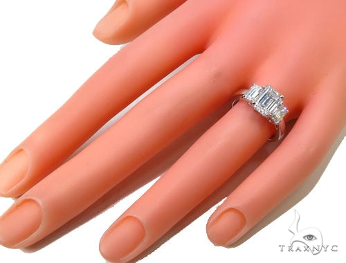 18k White Gold Prong Diamond Wedding Ring-40016 - Image 10