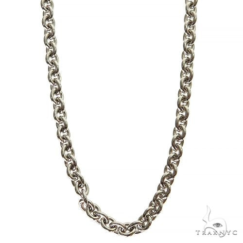 18k White Gold Thin Solid Rolo Link 2.3mm 18 inches 69679 - Image 1