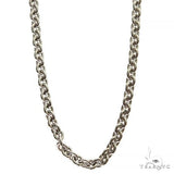 18k White Gold Thin Solid Rolo Link 2.3mm 18 inches 69679