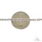18k White Gold Thin Solid Rolo Link 2.3mm 18 inches 69679 - Image 4