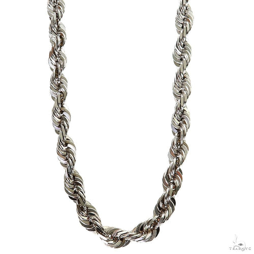18K White Gold Solid Rope Chain 6mm 69749