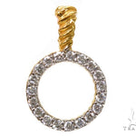 18k Yellow Gold Prong Diamond Necklace-40032 - Image 2