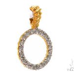 18k Yellow Gold Prong Diamond Necklace-40032 - Image 4