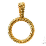 18k Yellow Gold Prong Diamond Necklace-40032 - Image 5