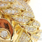 18k Yellow Gold Solid Diamond Jesus Pendant 65101 - Image 5