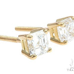 18k Yellow Gold Solitaire Diamond Studs 65007 - Image 2