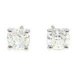 18k White Gold Solitaire Diamond Studs 65006