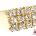 Mens Bold 12 Stone Gold Pinky Ring 19023 - Image 1