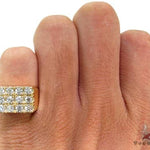 Mens Bold 12 Stone Gold Pinky Ring 19023 - Image 8