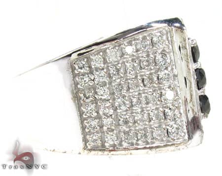 10K White Gold Black and White 5.9 Ctw Diamond Premiere Ring, view 5
