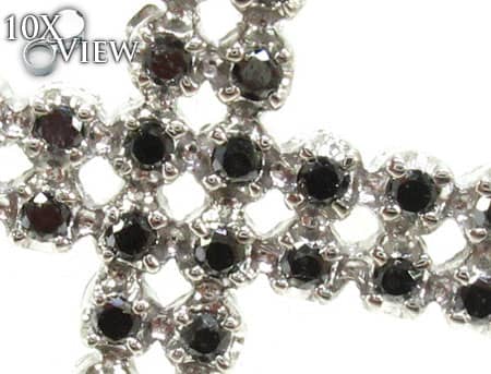 10K Black and White Gold Diamond Rosary, photo 6 of 14