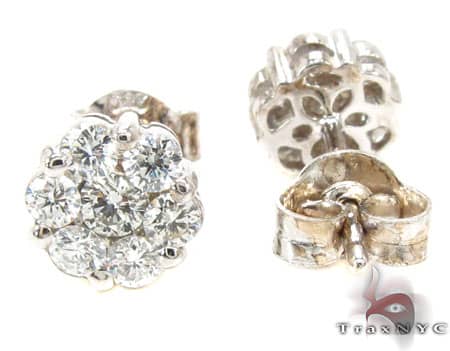 VS2 Round Cut Stud Earring 19030 - Image 4
