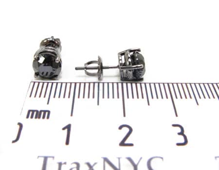 Royal Black Diamond Earrings 19038 - Image 5