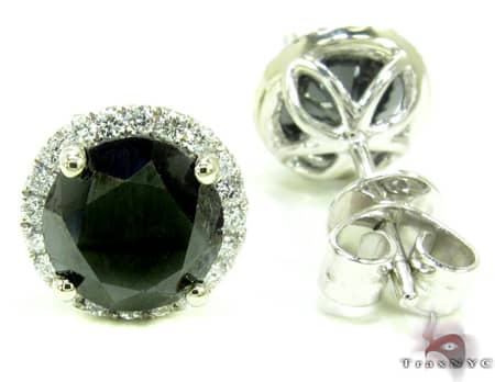 14K Gold Black Euphoria Earrings 2, photo 4 of 6