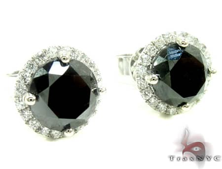 14K Gold Black Euphoria Earrings 2, photo 2 of 6