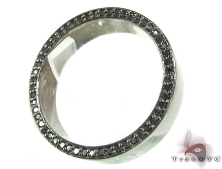 Black Gold Back Diamond Eternity Prong Ring 19312 - Image 1