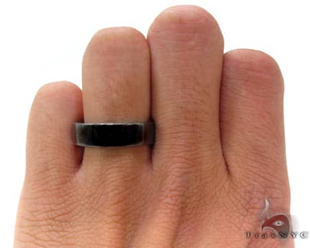 Black Gold Back Diamond Eternity Prong Ring 19312 - Image 6